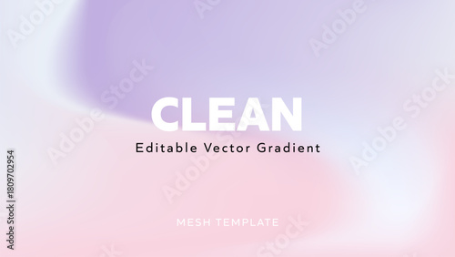 Clean editable vector gradient mesh template featuring soft lavender and pale pink swirls, perfect for corporate branding, presentations, or calming mobile app backgrounds