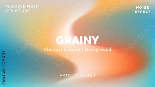 Retro grainy abstract gradient background with a noise texture effect, blending bright orange, yellow, and blue, excellent for 90s-style event posters, video title cards, or vintage social posts