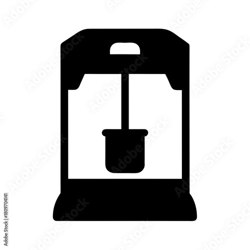 Three-dimensional printer icon depicting modern additive manufacturing technology Vector