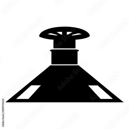 Hydraulic car jack icon for vehicle repair and maintenance illustration Vector