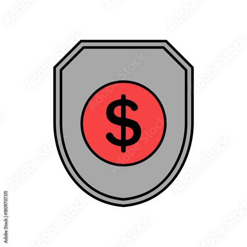 Icon a money security, isolated against a clean background.