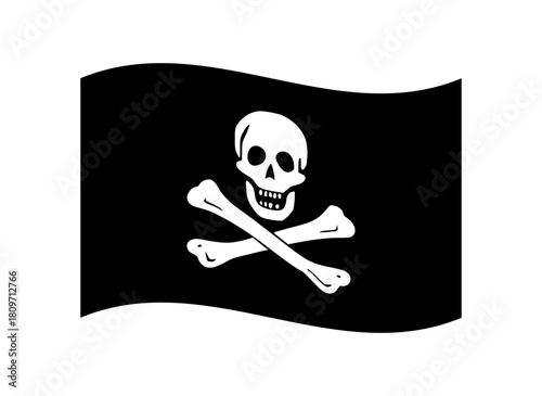 Waving Pirate flag