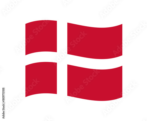 Waving flag of Denmark