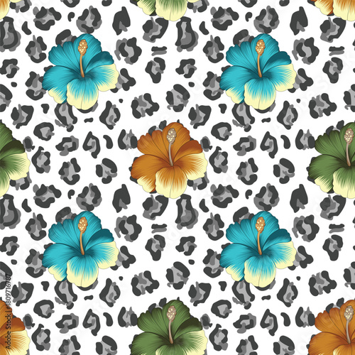 Classic Popular Flower Seamless pattern background - For easy making seamless pattern use it for filling any contours