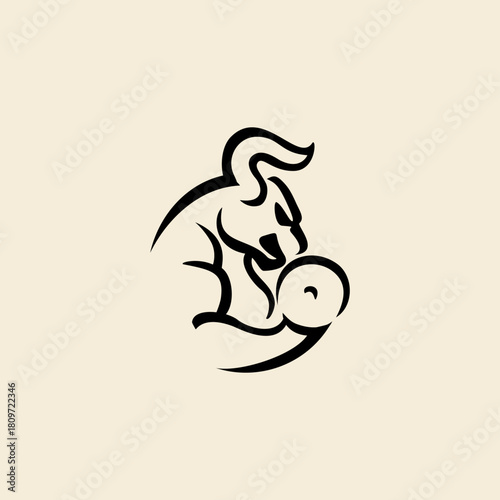 Bull Gym logo design for spor...