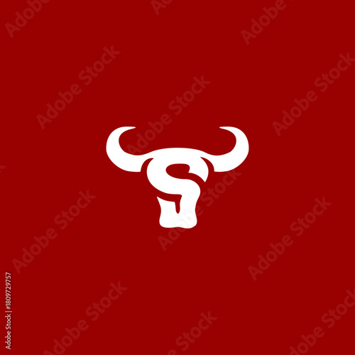 Letter S formed Bull head log...