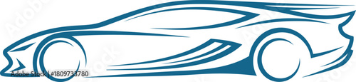 Modern car silhouette in a sleek design perfect for automotive branding and advertising showcasing speed technology and innovation suitable for a car dealership marketing campaign