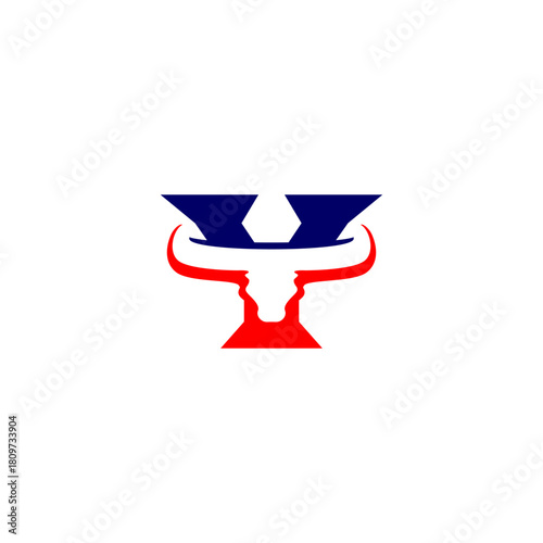 Abstract Bull Letter Y Logo, ...