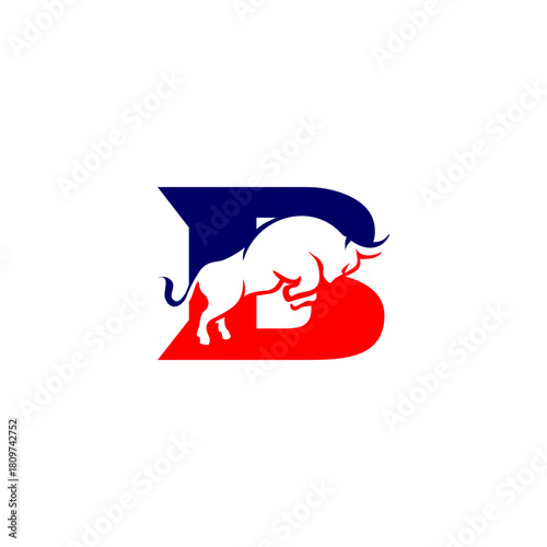 Bull Letter B Logo Vector, Al...