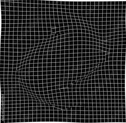 Abstract geometric pattern, featuring intricate lines and shapes, creating a modern and visually stimulating design element