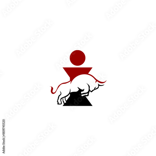 Bull Letter i Logo Vector, Al...