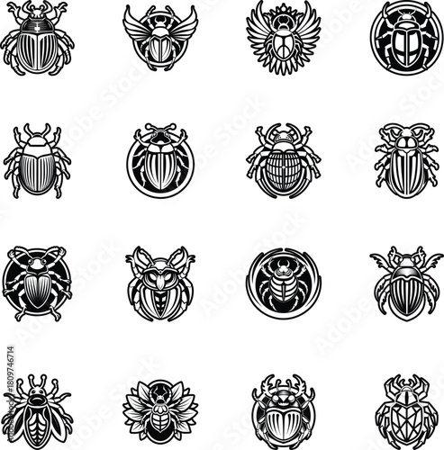 Collection of Glyph Style Bird Wings Logos 

