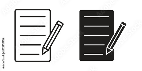 Agreement icon in minimal flat, stroke style. suitable for graphic designs