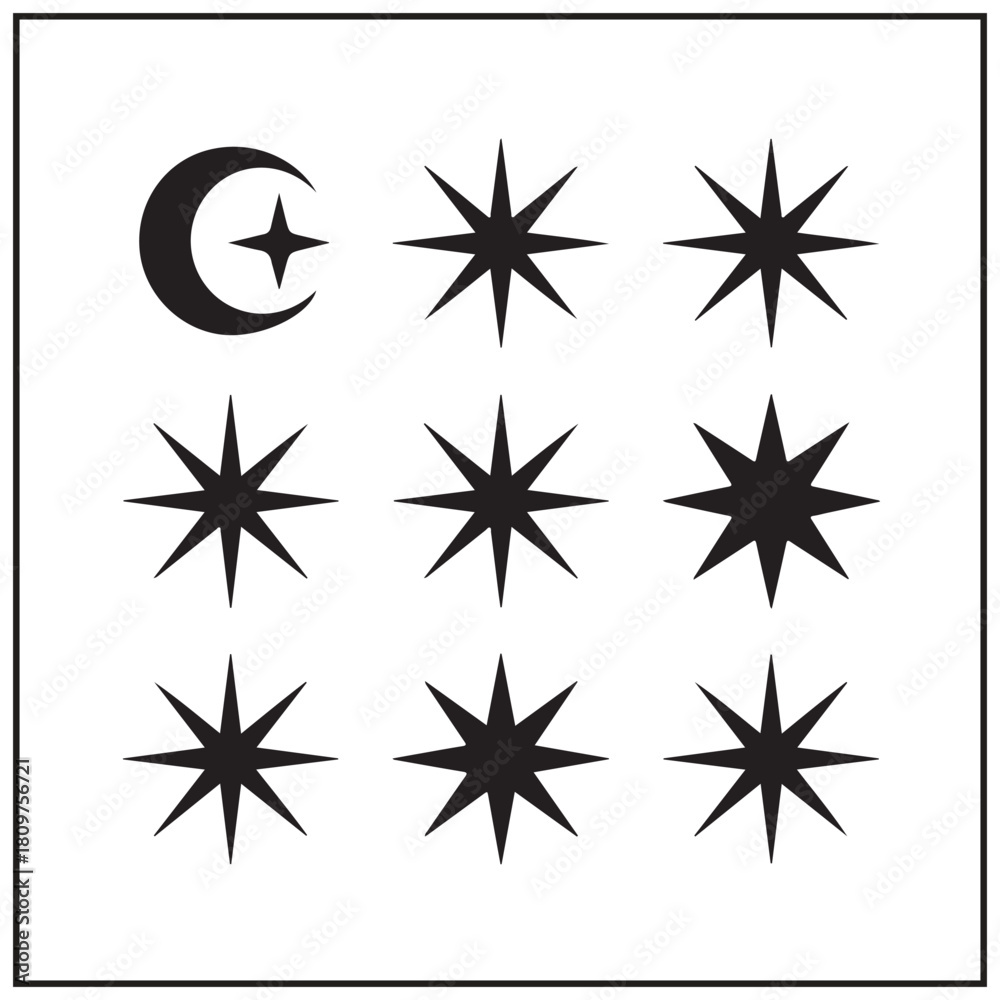 Obraz premium Sparkle Icon Vector Collection