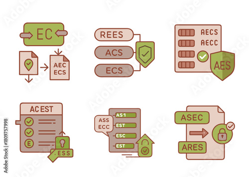 Various Security Protocols and Encryption Methods for Data Protection Visualized