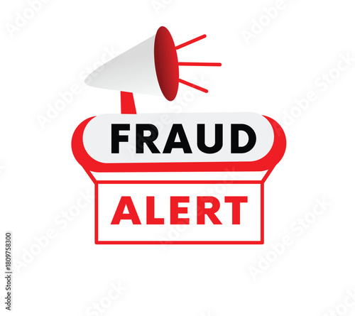 Fraud alert sign vector editable eps web or marketing concept, element for web.