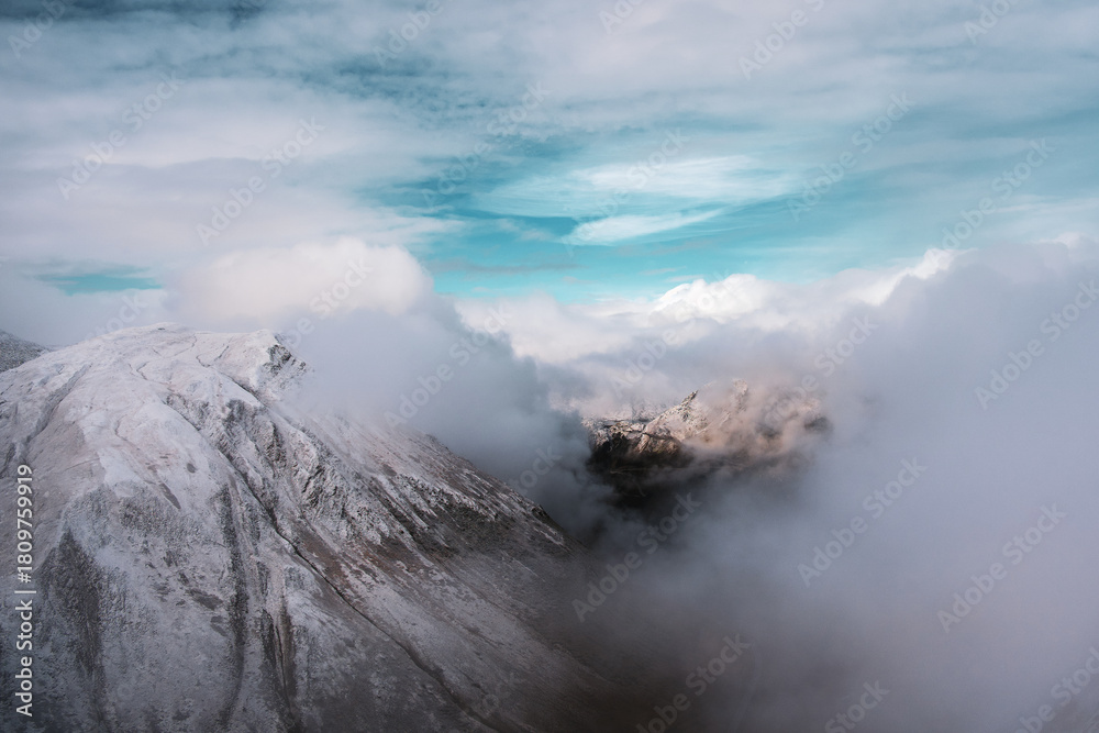 Fototapeta premium Panoramic view of the Alps along the Furka Pass in Switzerland.