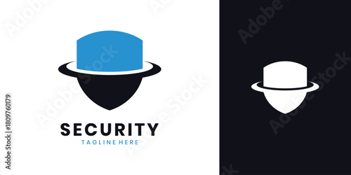 Security shield logo icon design template