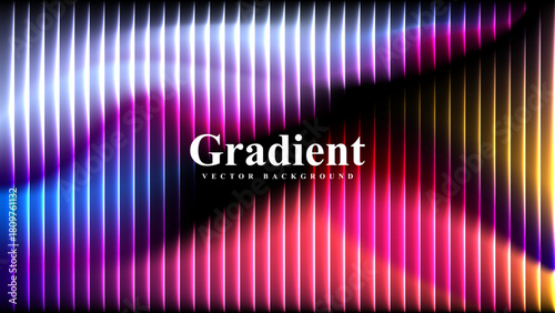 Digital futuristic light spectrum background vector design with vibrant multicolor neon gradient stripes.