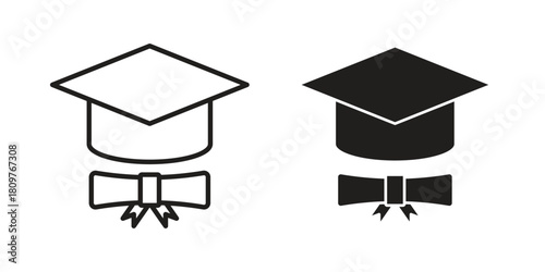 Degree icon in minimal flat, stroke style. suitable for graphic designs