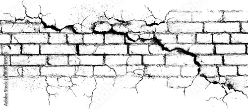 Abstract black and white cracked wallpaper with distressed cement surfaces texture .grunge cracked texture template with scratched wall background .