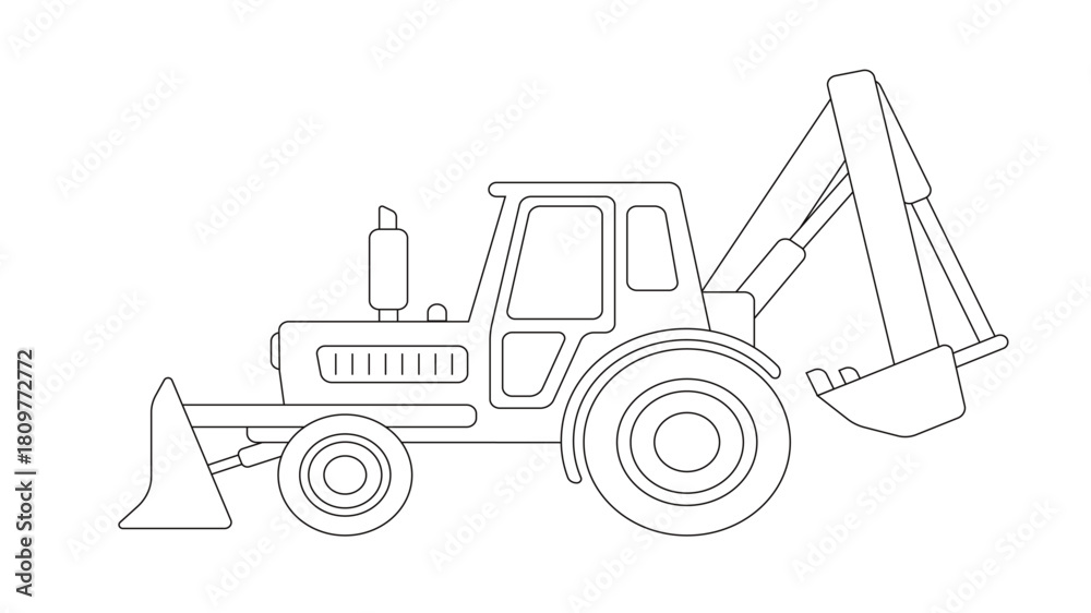 Naklejka premium bulldozer vector illustration