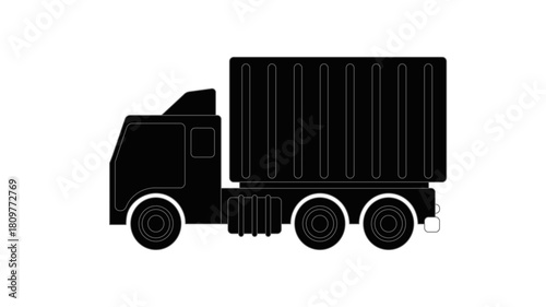 truck isolated on white