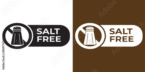 Salt Free Icons: Black and White, Brown and White.