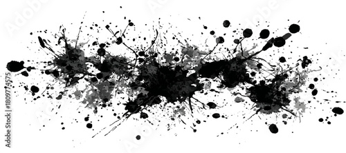 Creative grunge border with splattered ink stroke background texture .hand drawn artistic paint pattern featuring grunge splatter black brushstroke design .