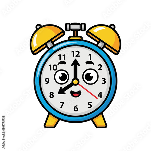 Whimsical time teller a cute clock illustration for telling time and children's education