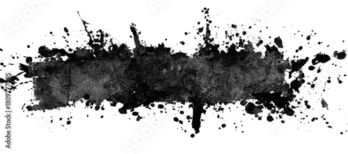 Creative grunge border with splattered ink stroke background texture .hand drawn artistic paint pattern featuring grunge splatter black brushstroke design .