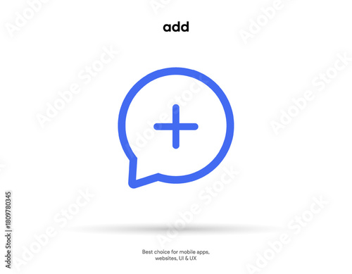 Minimal add button icon. Gray plus sign inside a light circle. Flat vector for UI and UX. For apps web and mobile interfaces. Isolated scalable editable.