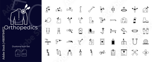 Orthopedics Duotone Editable Icons set