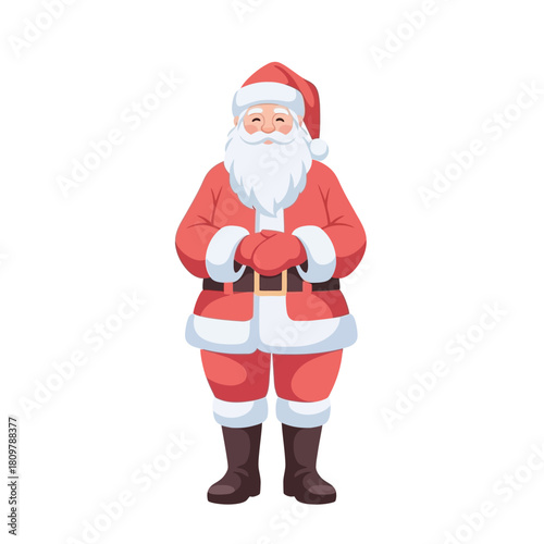A jovial Santa Claus illustration embodying the spirit of Christmas and joyful winter celebrations