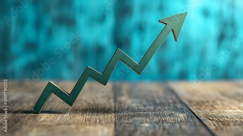 Nature inspired graph showing strong financial growth high resolution picture