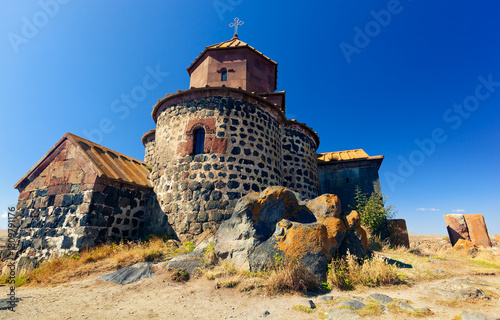 View of medieval Armenian monastery - Hayravank. Gegharkunik Province, Armenia