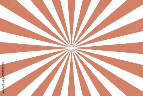 Circus marquee pattern, vintage carnaval background, red circle rays on beige.