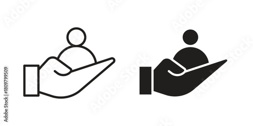 Retention icon in minimal flat, stroke style. suitable for graphic designs