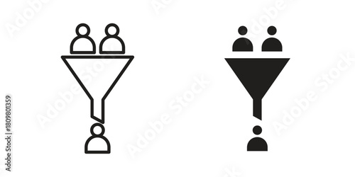 sales conversion icon in minimal flat, stroke style. suitable for graphic designs