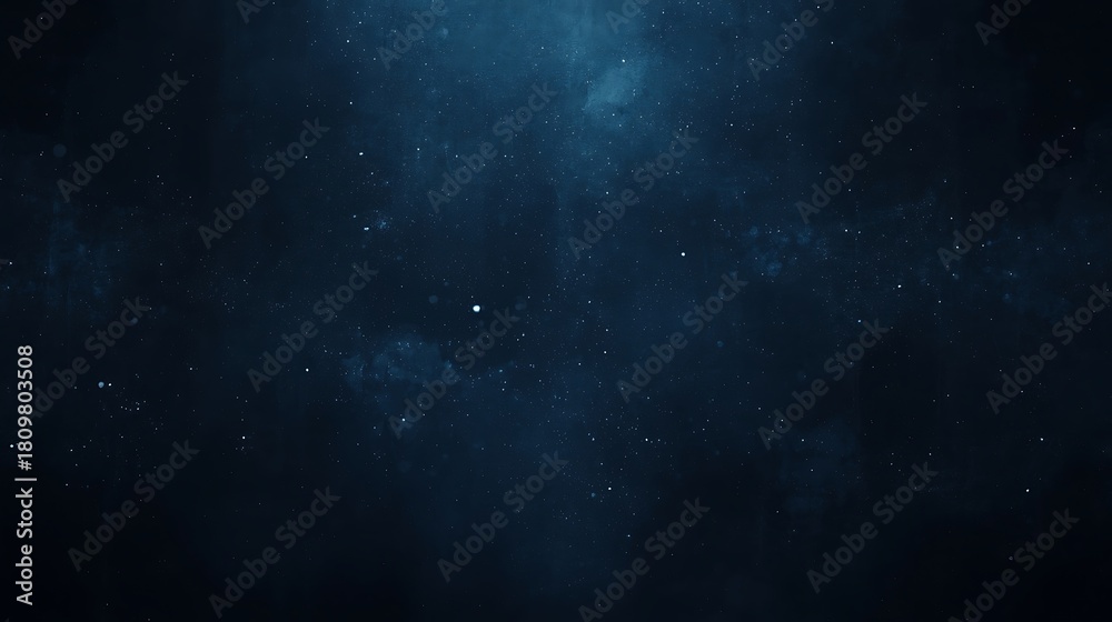Fototapeta premium Deep blue abstract grainy background with shimmering particles and light rays creating a mystical and atmospheric texture, ideal for cosmic and underwater themes