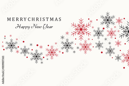 A seamless Christmas vector pattern featuring cozy holiday elements such as trees, gifts, snowflakes, and mugs in warm green and red tones on a cream background. Perfect for wrapping paper, text