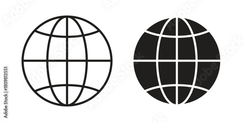 Web icon in minimal flat, stroke style. suitable for graphic designs