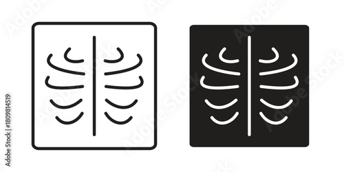X-ray scan icon in minimal flat, stroke style. suitable for graphic designs