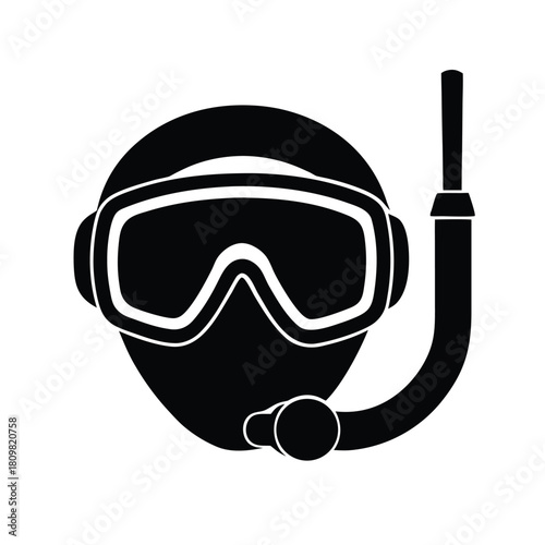 Scuba Mask And Snorkel Icon Vector Illustration