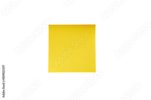 Bright yellow square sticky note, framed by colorful lines on a black background