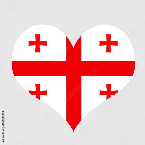 Flag of Georgia with heart