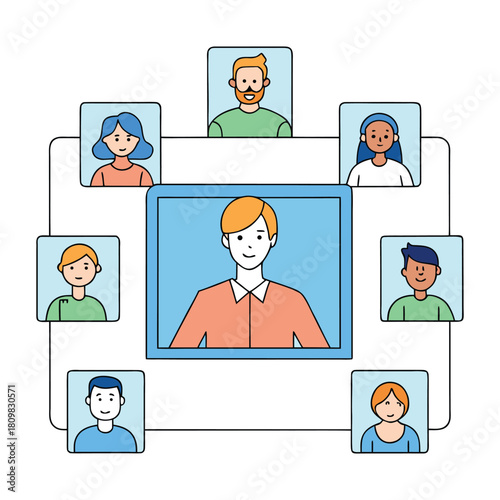 A virtual meeting where faces shine on screens, voices connect across distances, and ideas flow seamlessly in a shared digital space, keeping everyone engaged and in sync.
