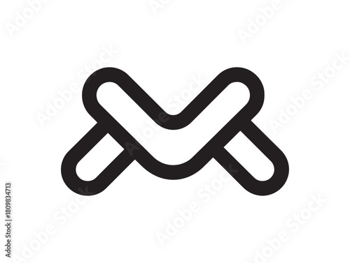 Minimalist Connect Icon 2D Vector Line Design