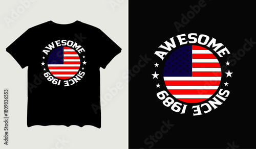 Awesome since 1989 t-shirt design for t-shirt quotes or poster svg printable cut file