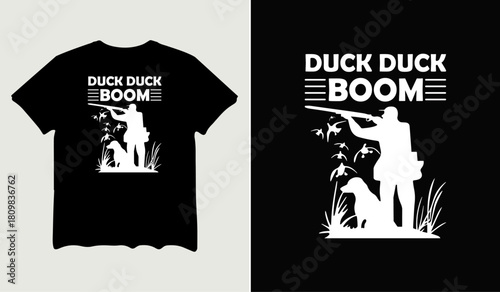 Duck duck boom t-shirt design for t-shirt quotes or poster svg printable cut file